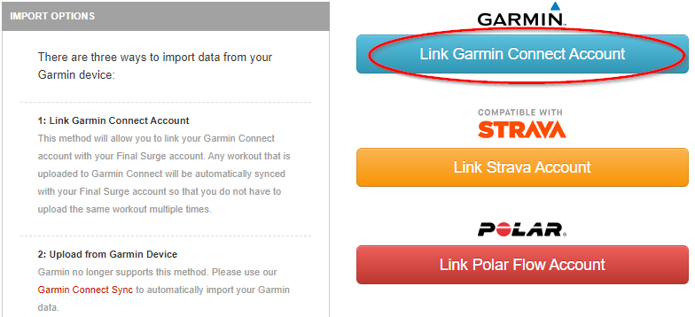 Sync Garmin Connect Account with Final Surge – Final