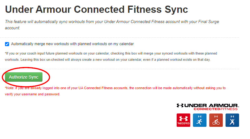 Under armour record not store syncing with apple health